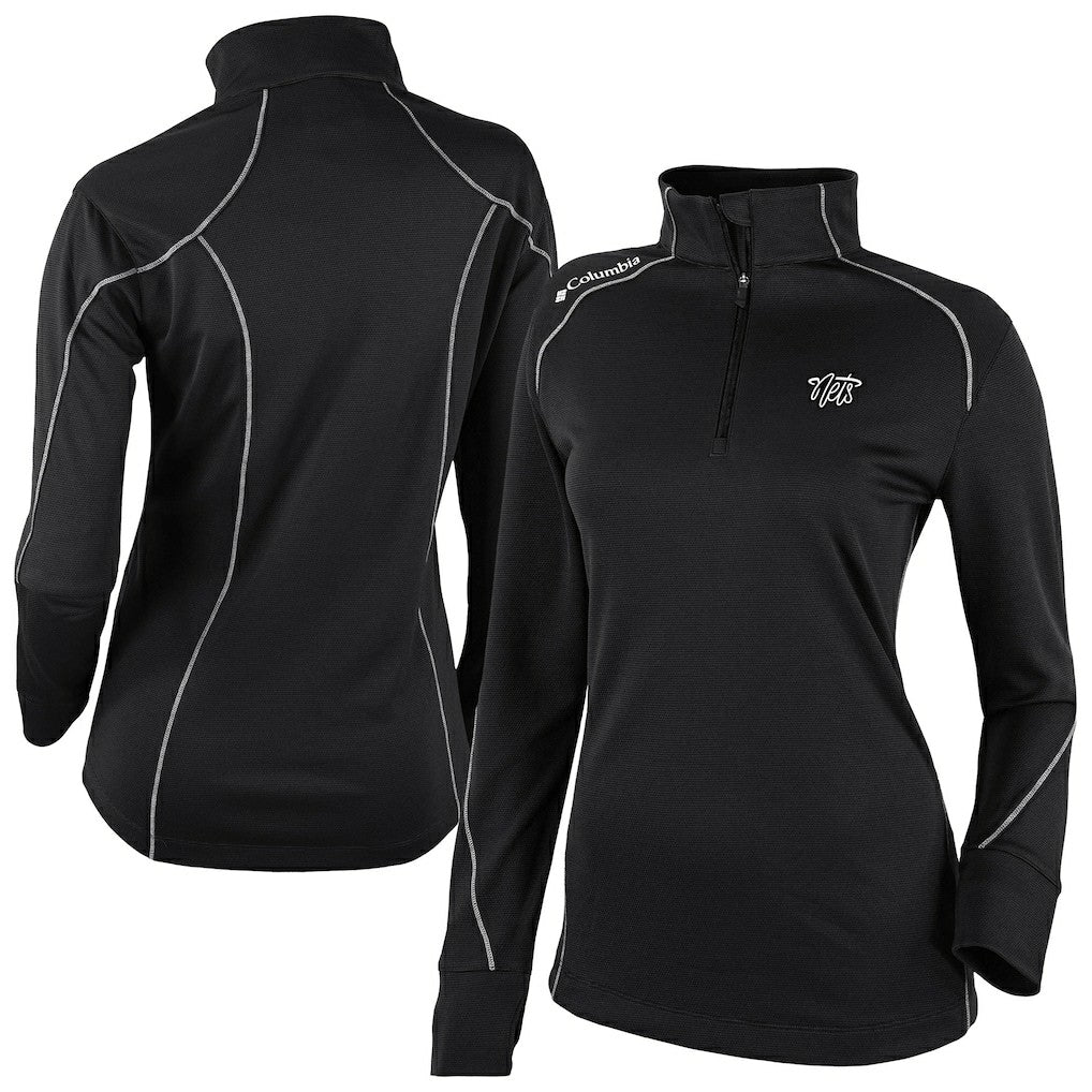 Brooklyn Nets Women's Omni-Wick Shotgun 2.0 Quarter-Zip Pullover Top - Black | Columbia sale