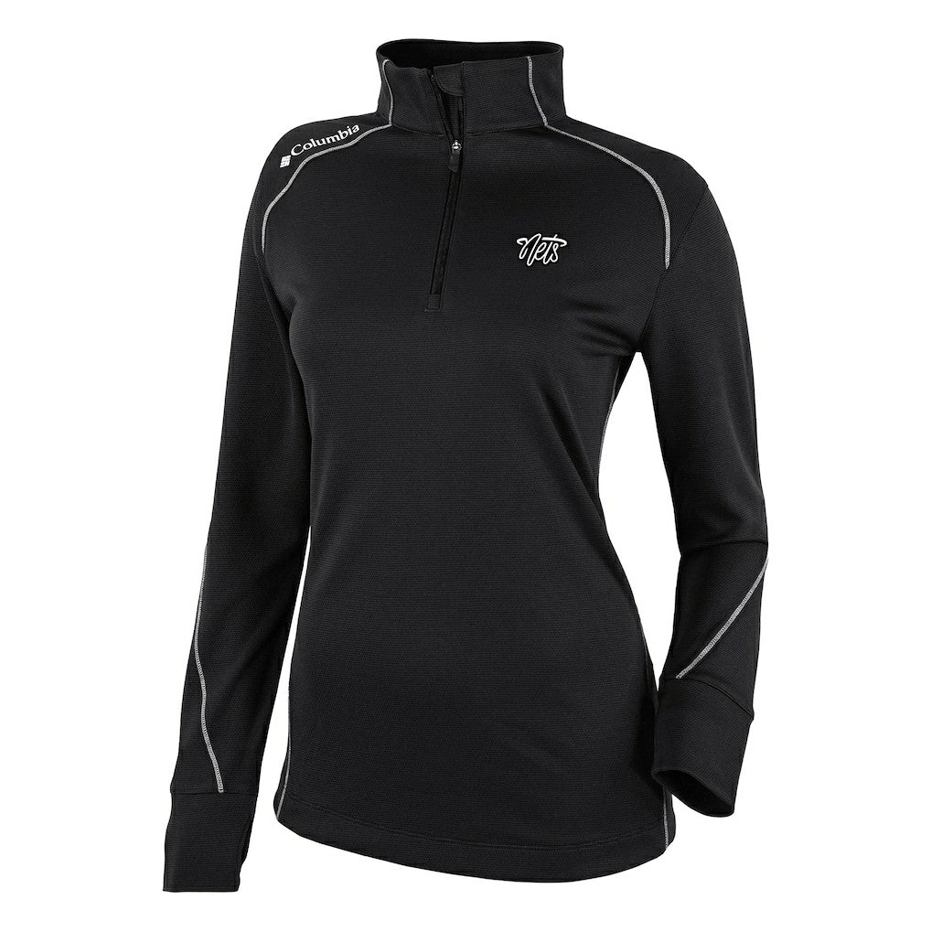 Brooklyn Nets Women's Omni-Wick Shotgun 2.0 Quarter-Zip Pullover Top - Black | Columbia sale