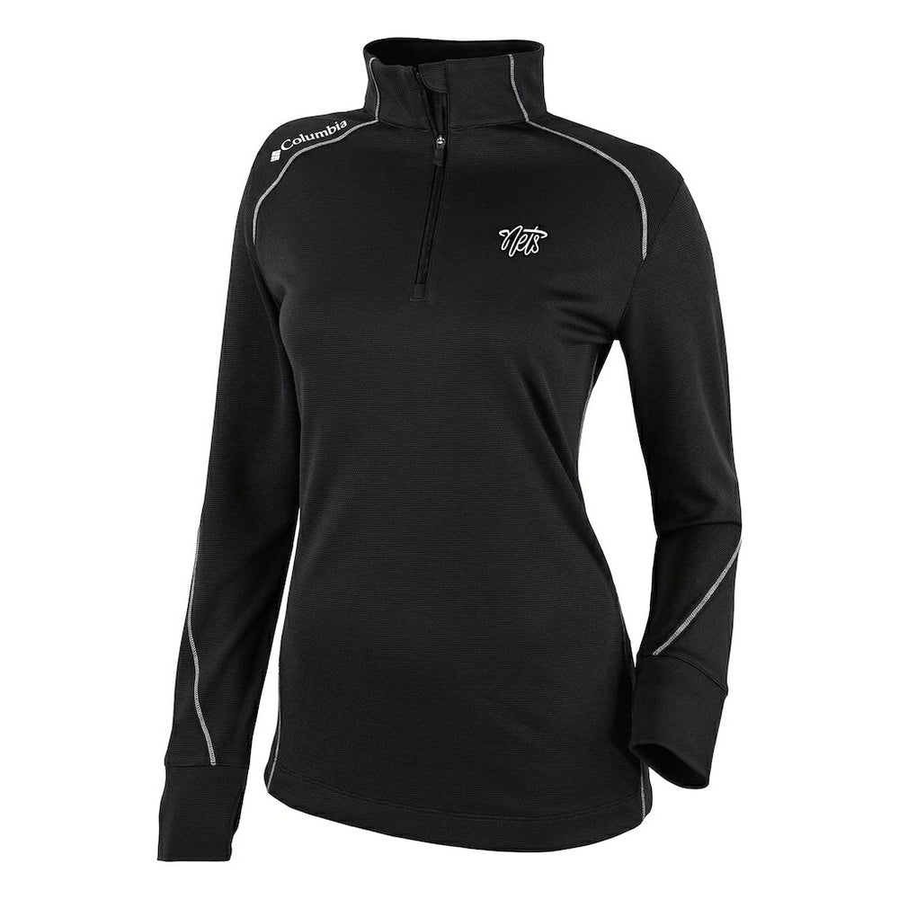 Brooklyn Nets Women's Omni-Wick Shotgun 2.0 Quarter-Zip Pullover Top - Black | Columbia sale