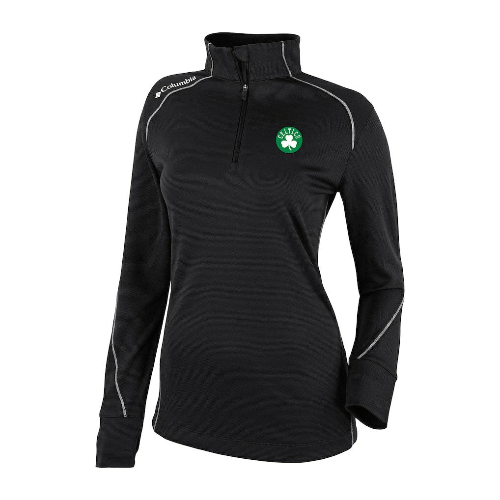 Boston Celtics Women's Omni-Wick Shotgun 2.0 Quarter-Zip Pullover Top - Black | Columbia cheap