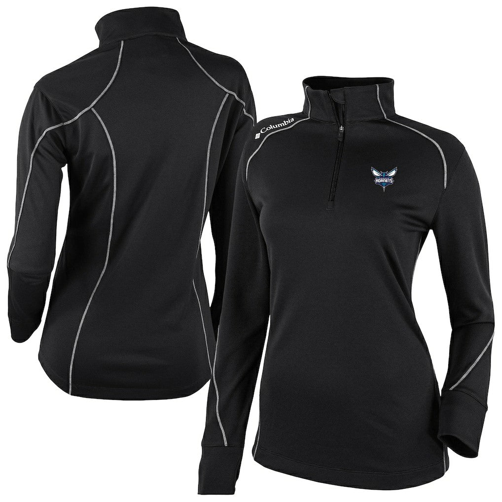 Charlotte Hornets Women's Omni-Wick Shotgun 2.0 Quarter-Zip Pullover Top - Black | Columbia discount