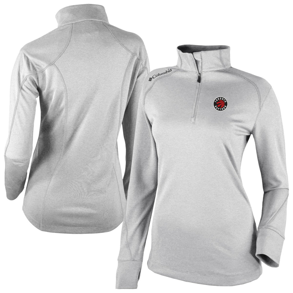 Toronto Raptors Women's Omni-Wick Shotgun 2.0 Quarter-Zip Pullover Top - Heather Gray | Columbia sale