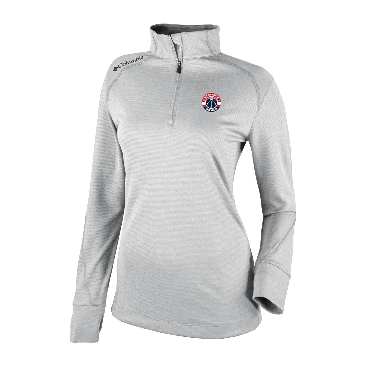 Washington Wizards Women's Omni-Wick Shotgun 2.0 Quarter-Zip Pullover Top - Heather Gray | Columbia discount