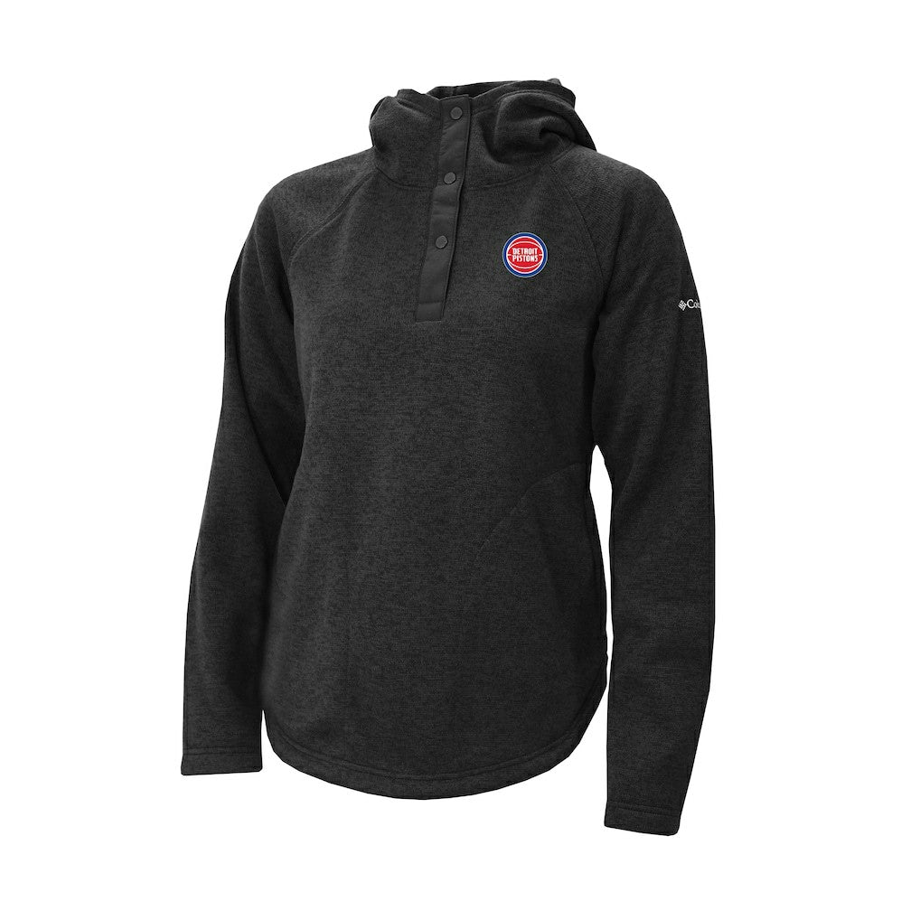 Detroit Pistons Women's Sweater Weather Quarter-Snap Hoodie sale - Black | Columbia on sale