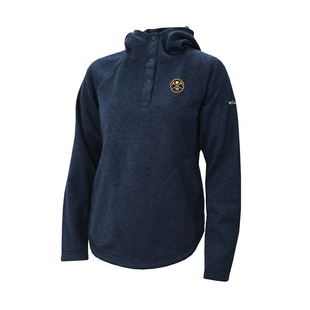 Denver Nuggets Women's Sweater Weather Quarter-Snap Hoodie sale - Navy | Columbia discount