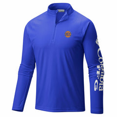 New York Knicks PFG Terminal Tackle Quarter-Zip Top - Blue | Columbia on sale