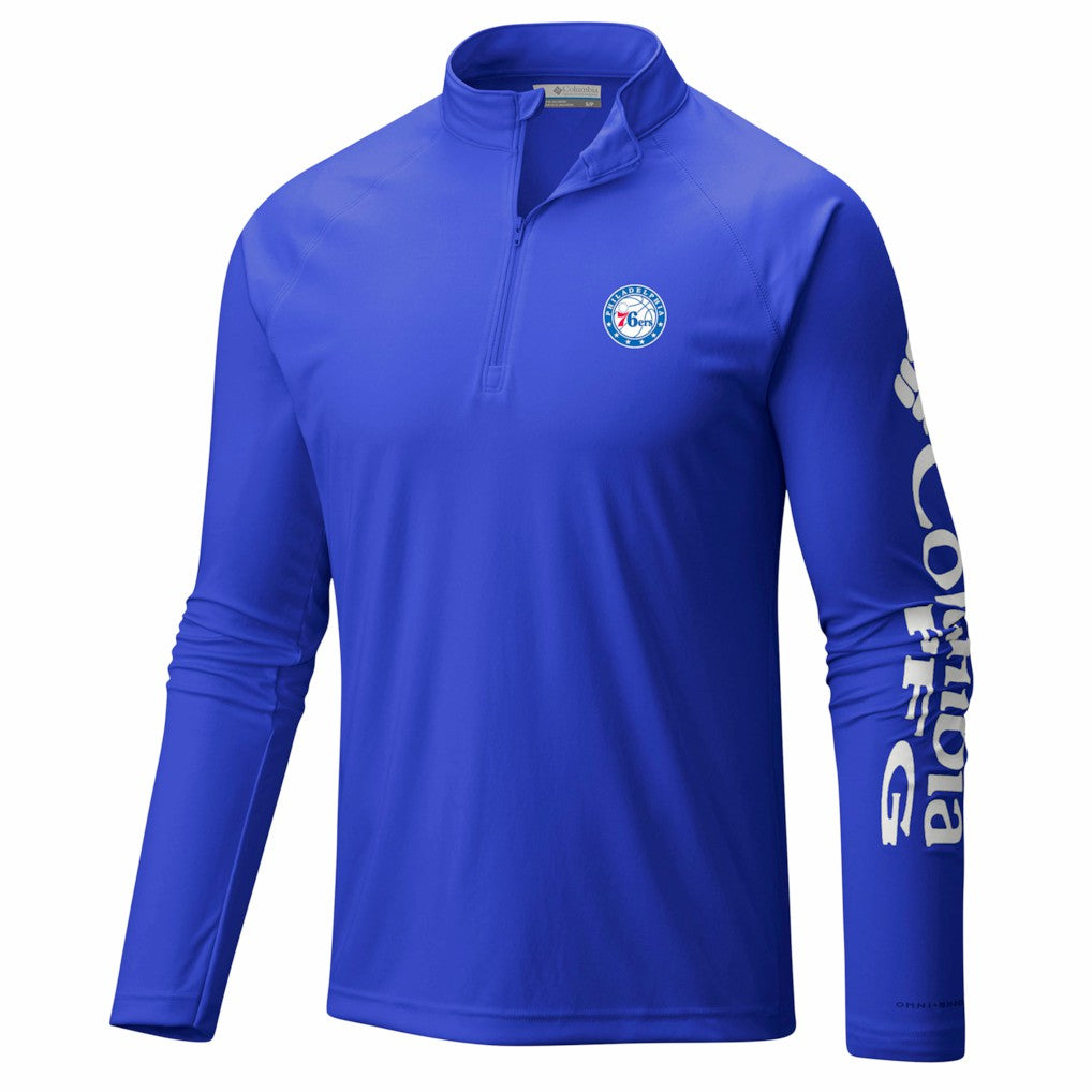 Philadelphia 76ers PFG Terminal Tackle Quarter-Zip Top - Blue | Columbia cheap