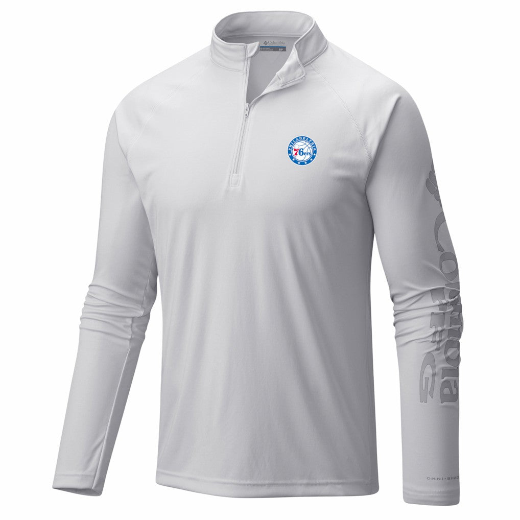 Philadelphia 76ers PFG Terminal Tackle Quarter-Zip Top - White | Columbia cheap