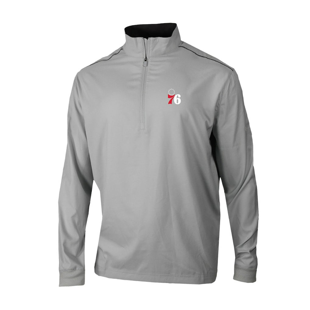 Philadelphia 76ers Omni-Wick Bogey's Paradise Quarter-Zip Top - Gray | Columbia on sale