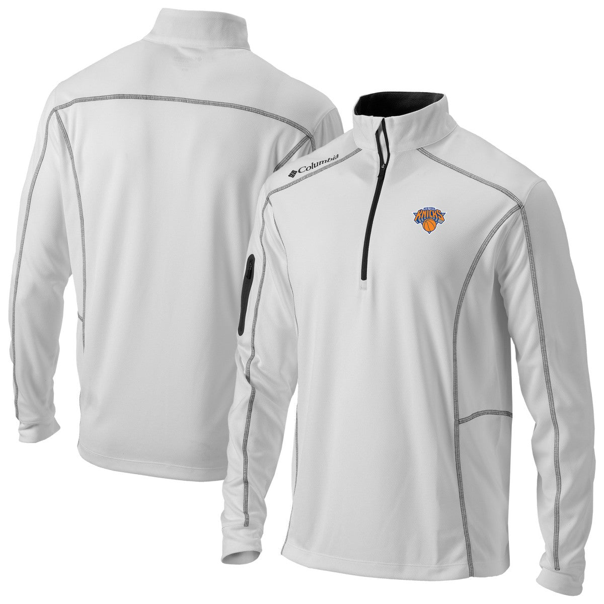 New York Knicks Omni-Wick Shotgun Quarter-Zip Jacket - White | Columbia discount