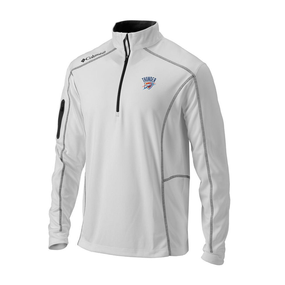 Oklahoma City Thunder Omni-Wick Shotgun Quarter-Zip Jacket - White | Columbia sale