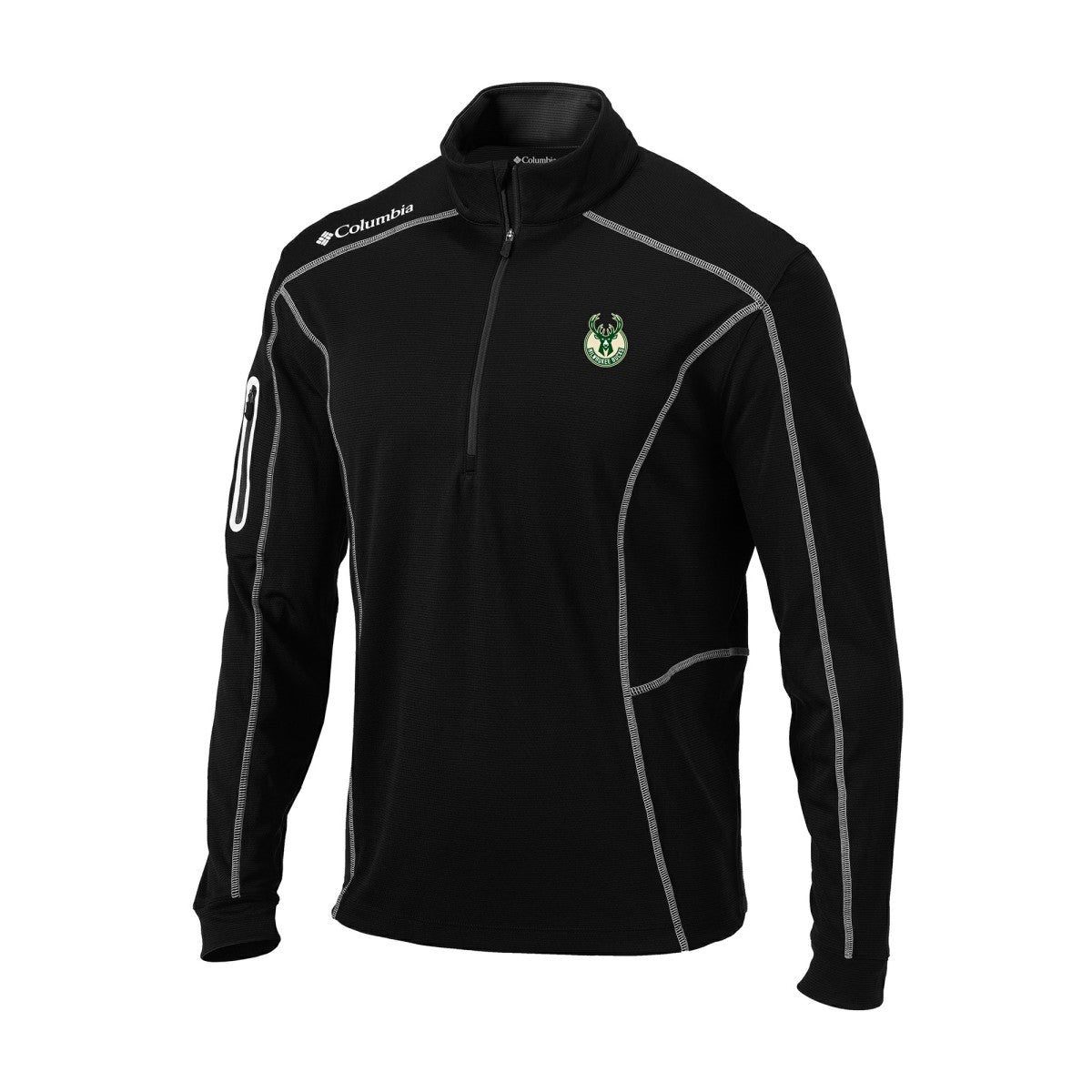 Milwaukee Bucks Omni-Wick Shotgun Quarter-Zip Jacket - Black | Columbia online