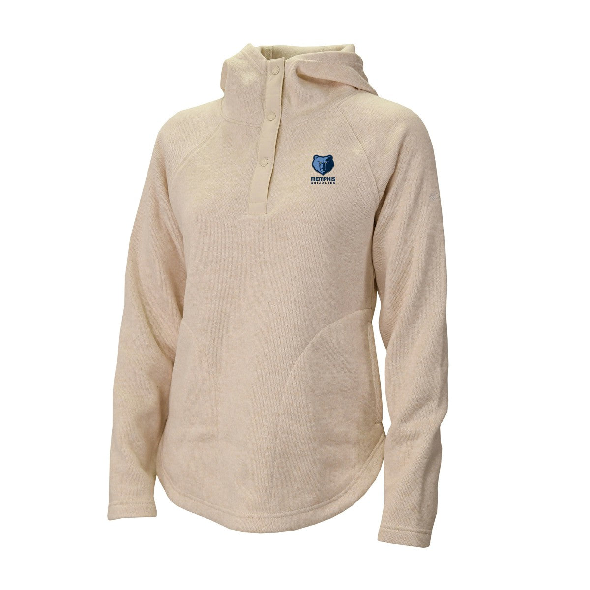 Memphis Grizzlies Women's Sweater Weather Quarter-Snap Hoodie - Cream | Columbia discount
