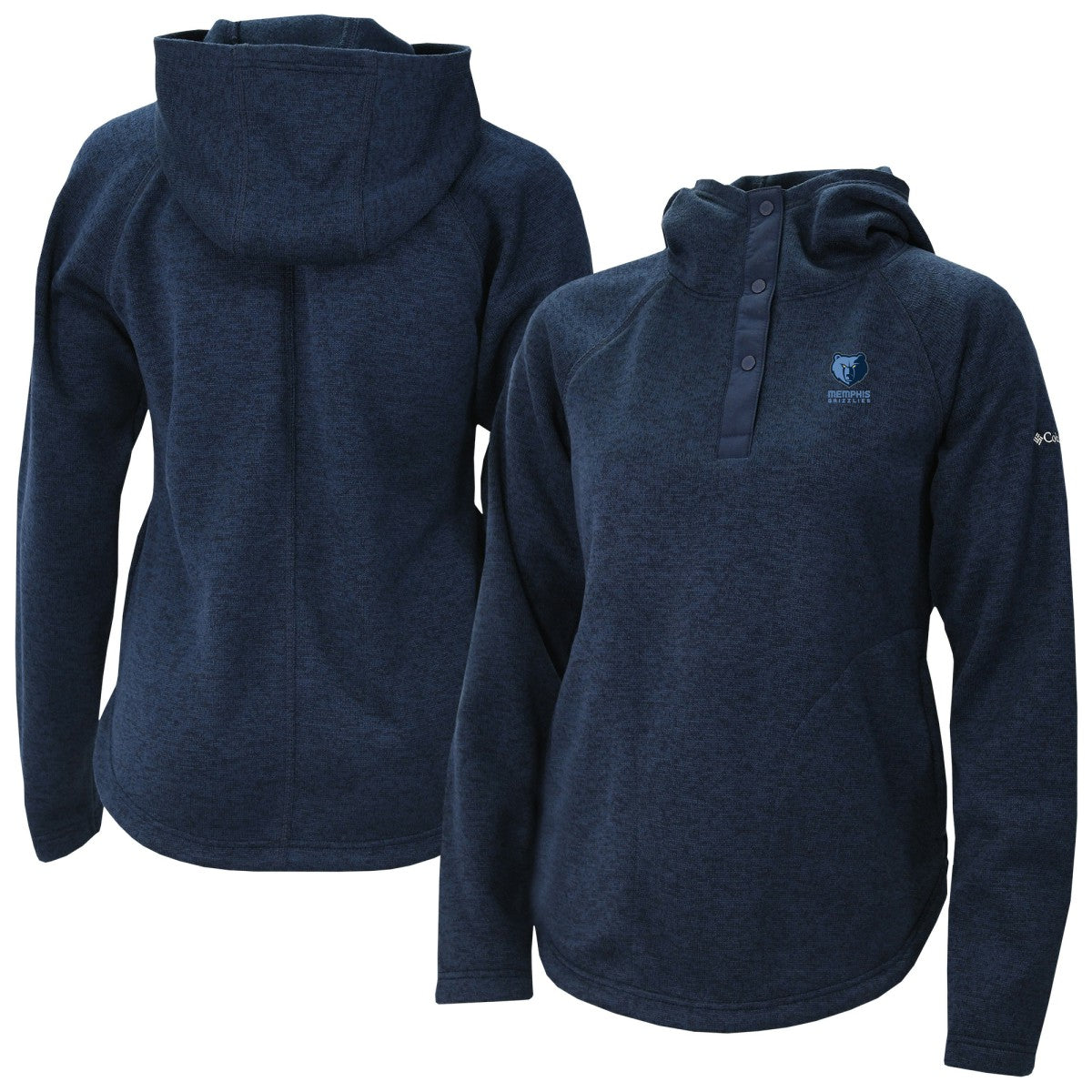 Memphis Grizzlies Women's Sweater Weather Quarter-Snap Hoodie - Navy | Columbia discount
