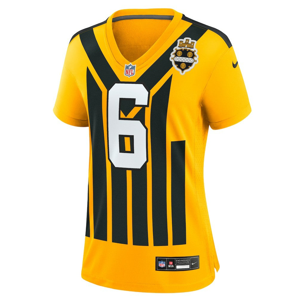 NFL Pittsburgh Steelers Patrick Queen  Women's Alternate 1933 Throwback Game Jersey