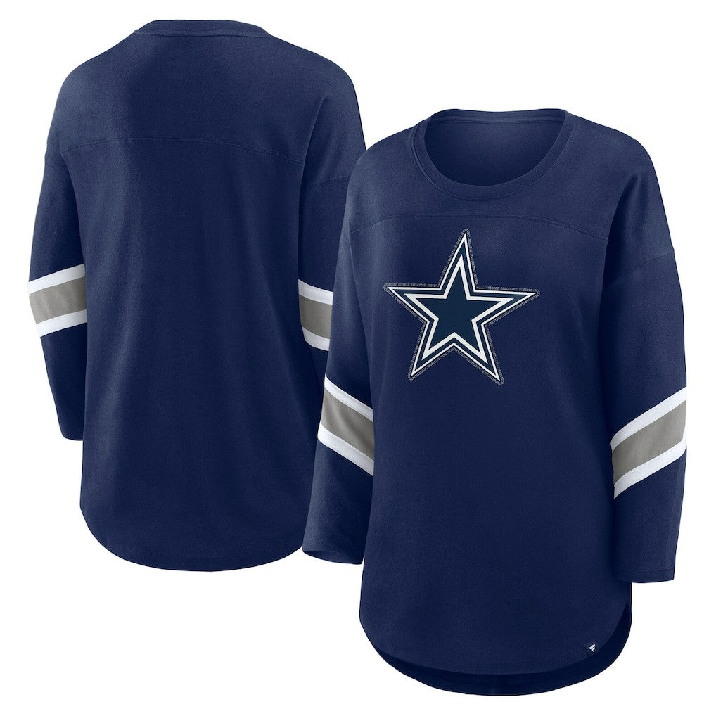NFL Dallas Cowboys Women's Redzone Bling 3/4-Sleeve T-Shirt