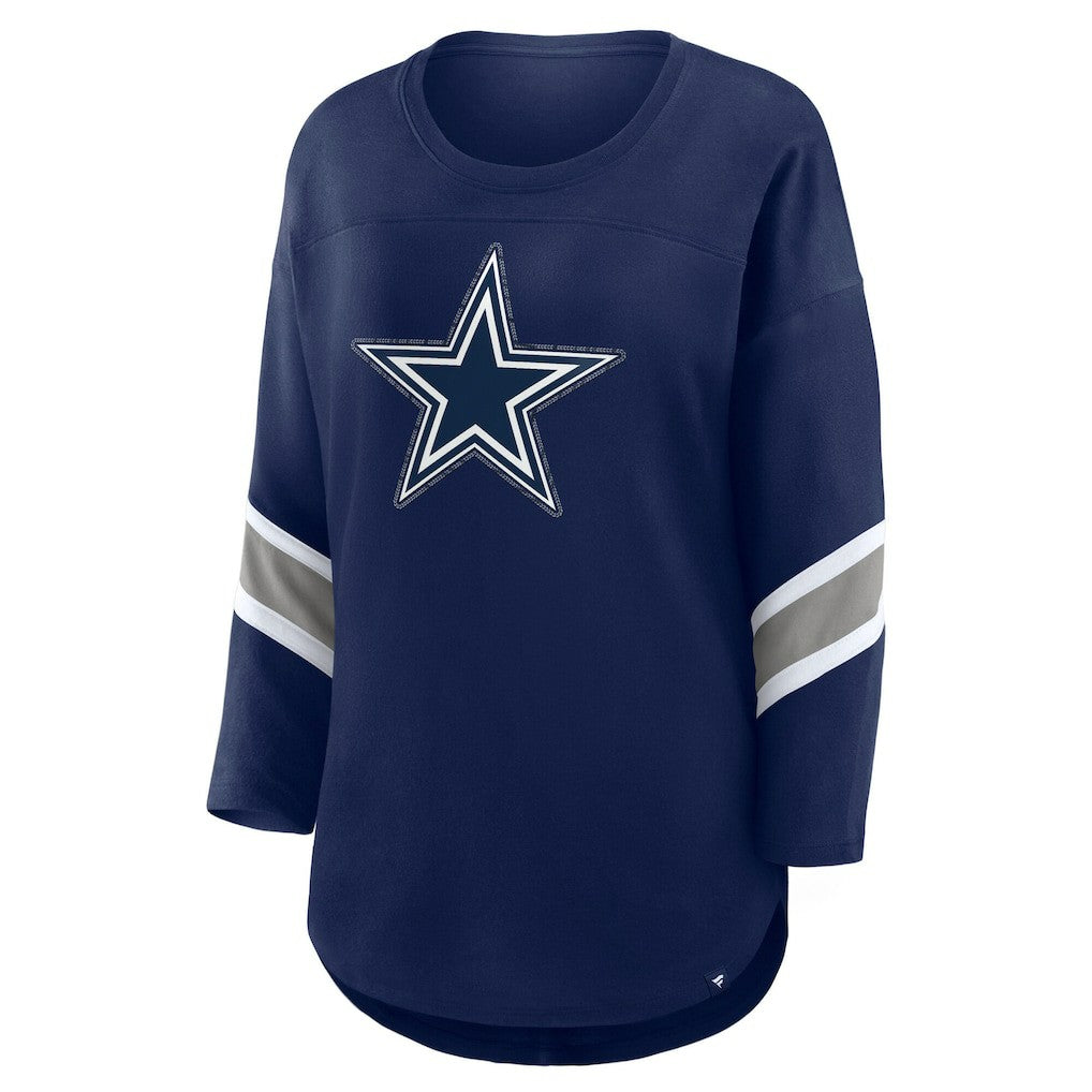 NFL Dallas Cowboys Women's Redzone Bling 3/4-Sleeve T-Shirt