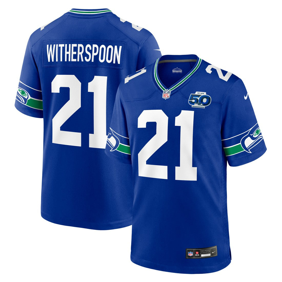 NFL Seattle Seahawks Devon Witherspoon  Alternate 50th Season Game Jersey