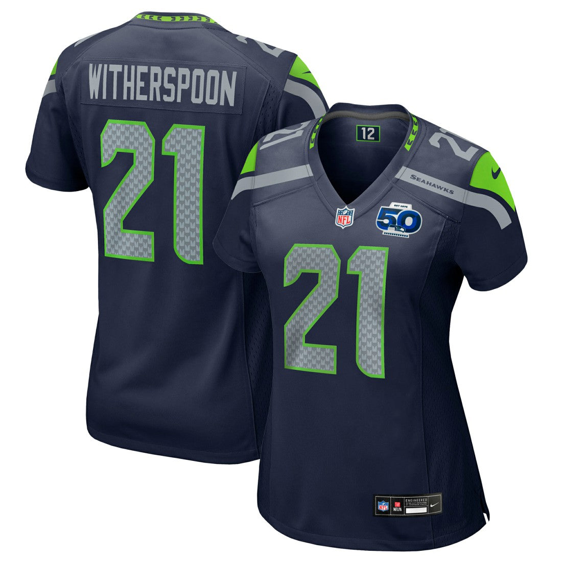 NFL Seattle Seahawks Devon Witherspoon  Women's Team 50th Season Game Jersey