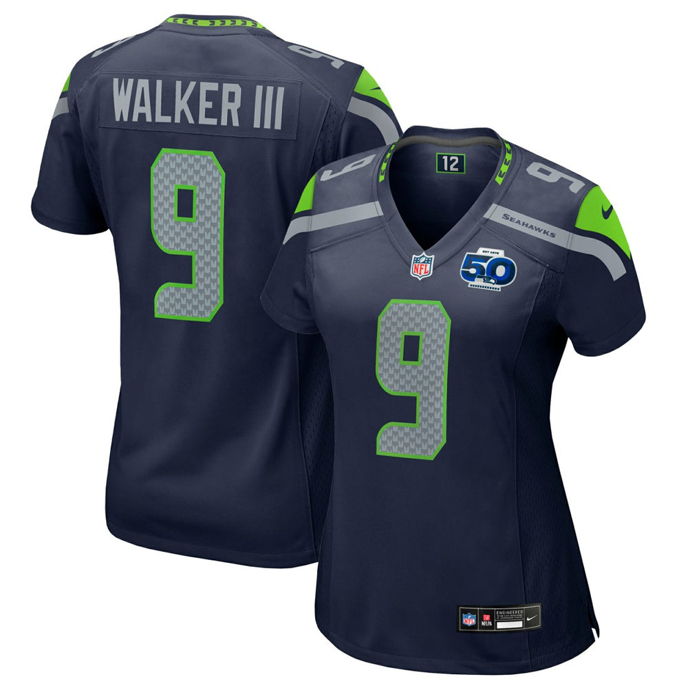 NFL Seattle Seahawks Kenneth Walker III  Women's 50th Season Game Jersey