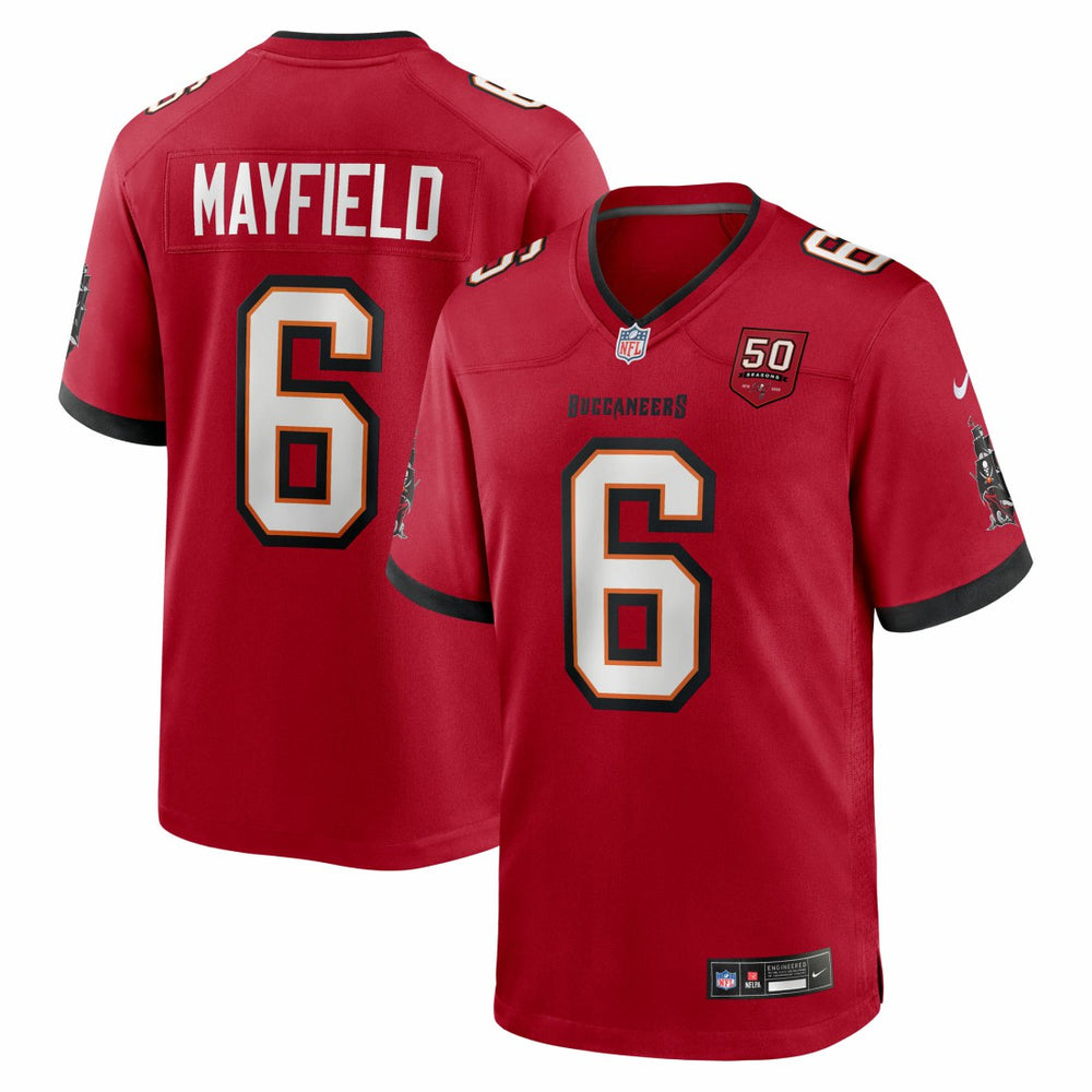 NFL Tampa Bay Buccaneers Baker Mayfield  50th Season Team Game Jersey