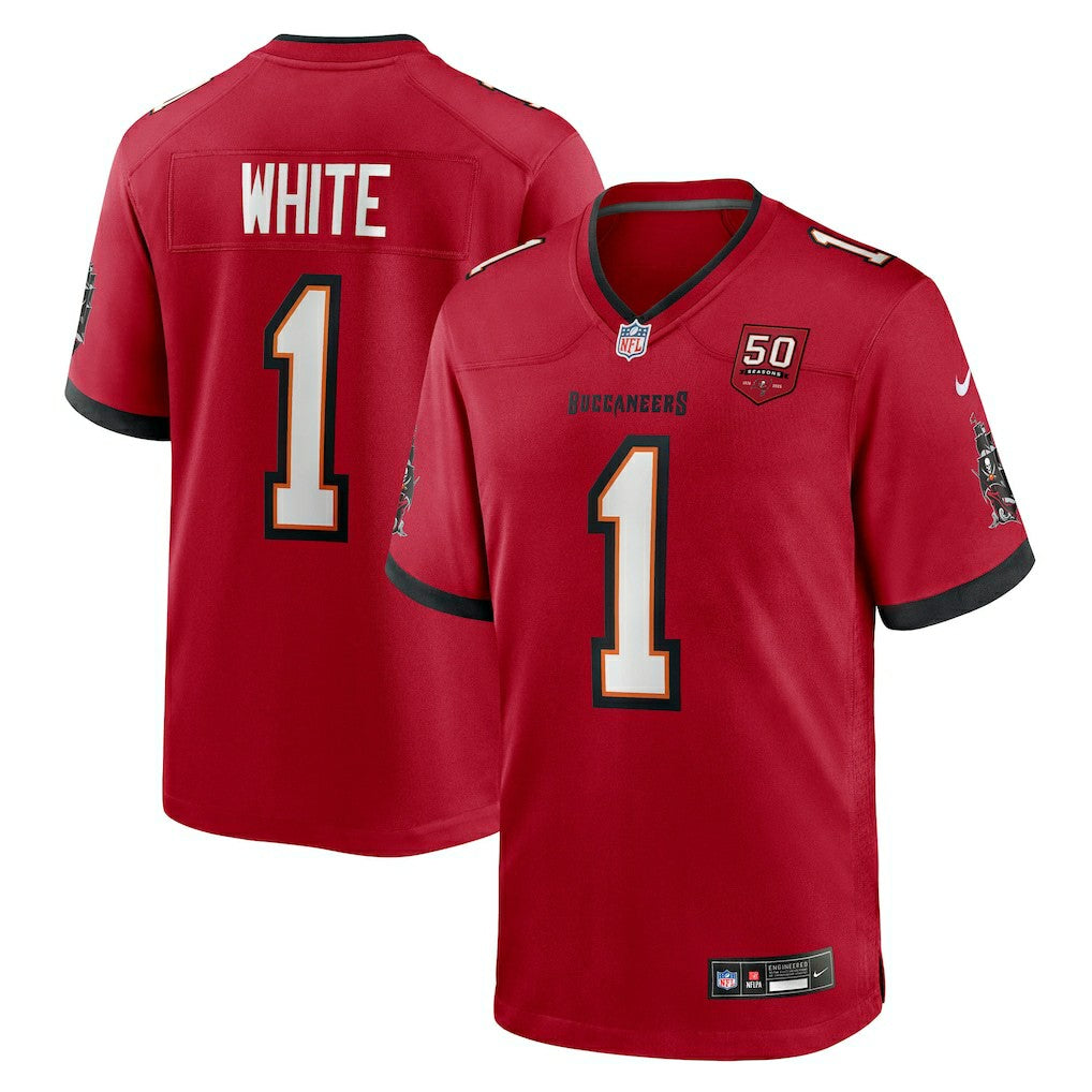 NFL Tampa Bay Buccaneers Rachaad White  50th Anniversary Team Game Jersey