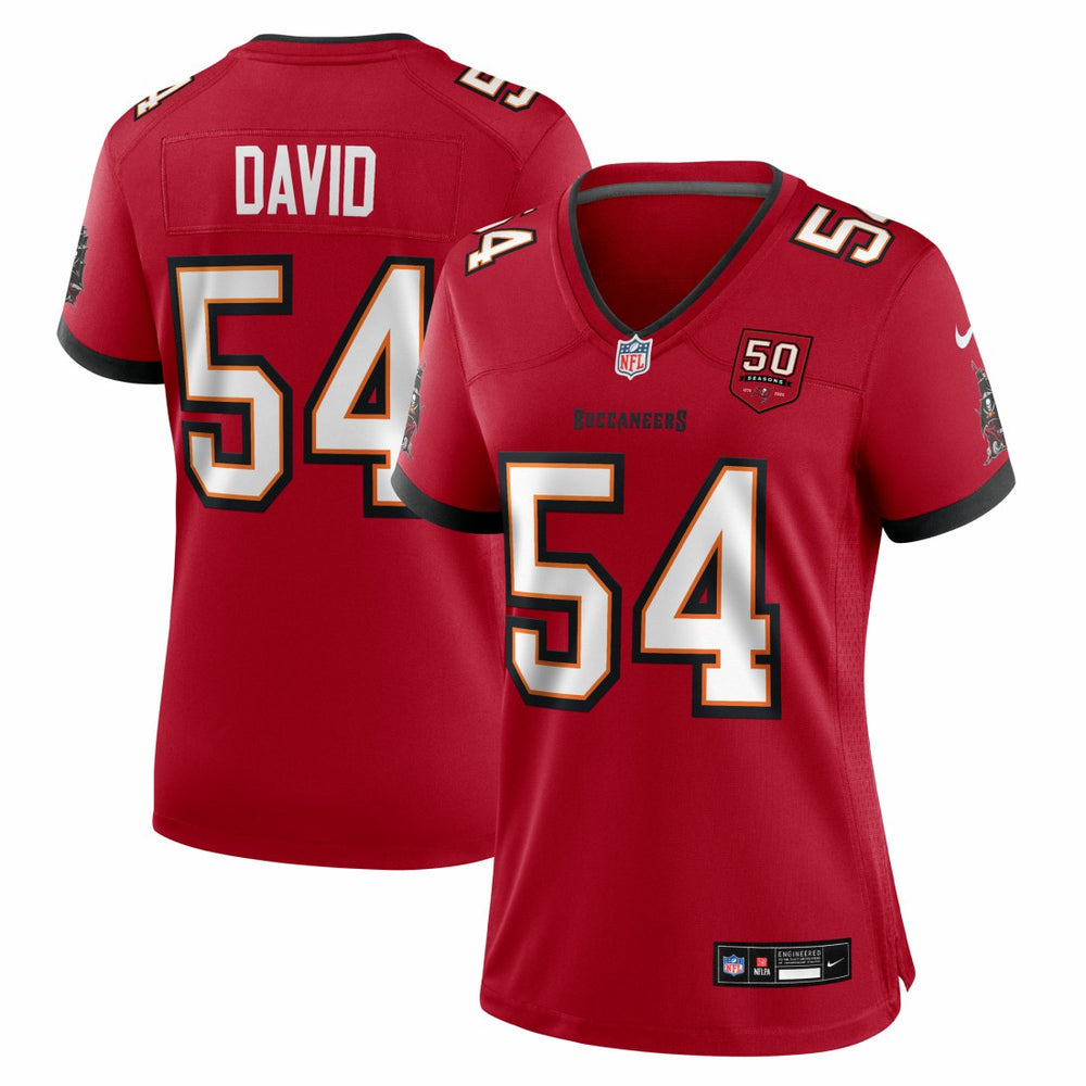 NFL Tampa Bay Buccaneers Lavonte David  Women's 50th Anniversary Team Game Jersey