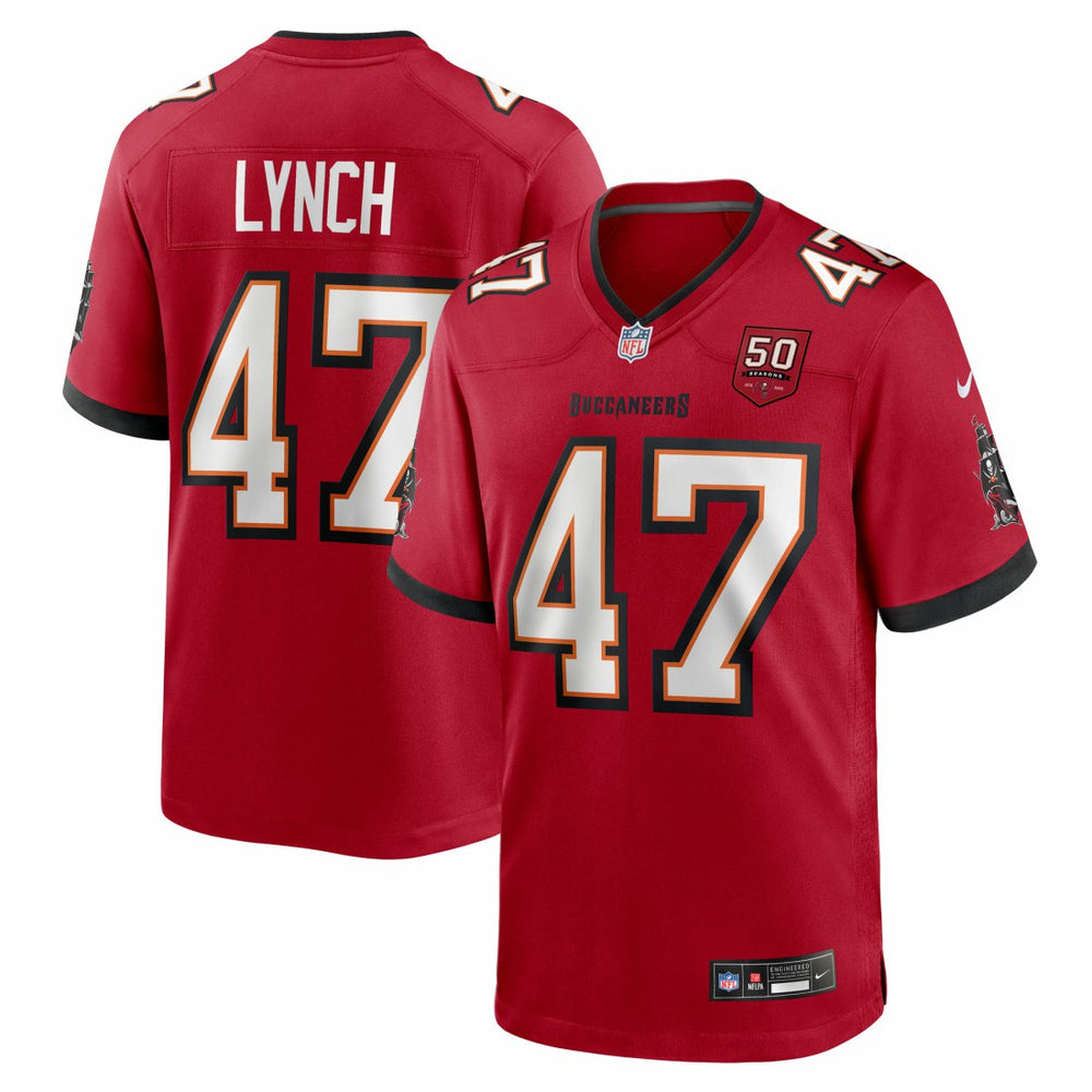 NFL Tampa Bay Buccaneers John Lynch  50th Anniversary Team Game Jersey