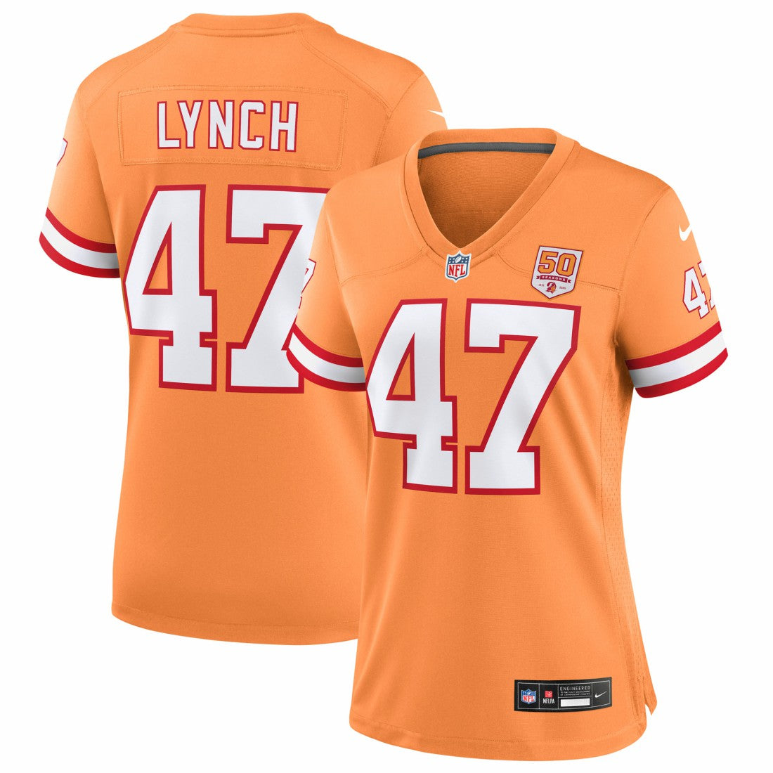 NFL Tampa Bay Buccaneers John Lynch  Women's 50th Season Game Jersey