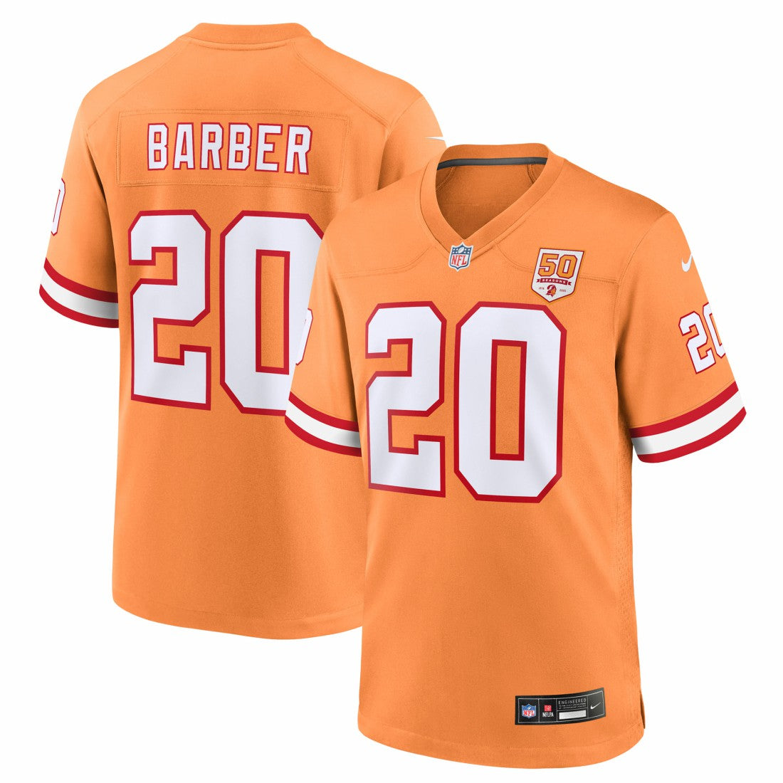 NFL Tampa Bay Buccaneers Ronde Barber  50th Season Game Jersey