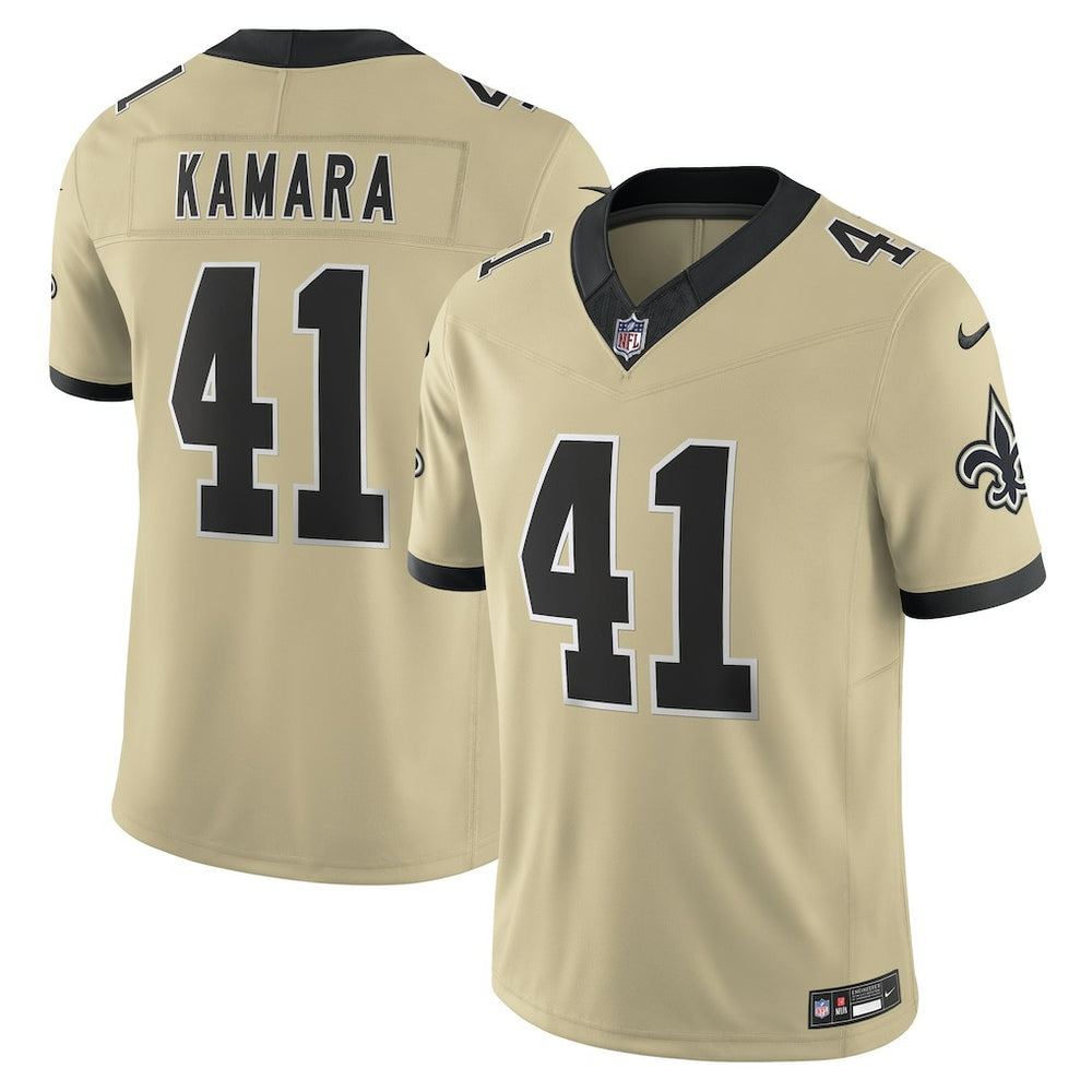 NFL New Orleans Saints Alvin Kamara  Gameday Golds Alternate Vapor F.U.S.E. Limited Jersey