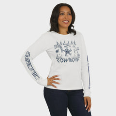 NFL Dallas Cowboys WEAR by Erin Andrews Women's Graphic Waffle Long-Sleeve T-Shirt