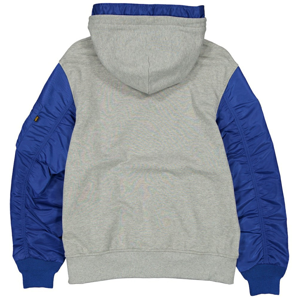 Chicago Cubs x Alpha Industries Full-Zip Hoodie Jacket - Heather Gray/Royal | New Era
