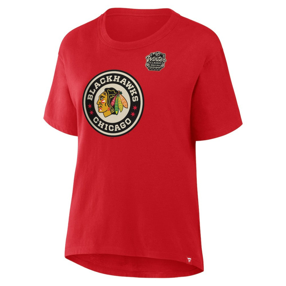 Chicago Blackhawks Fanatics Women's 2025 Winter Classic Primary Logo T-Shirt