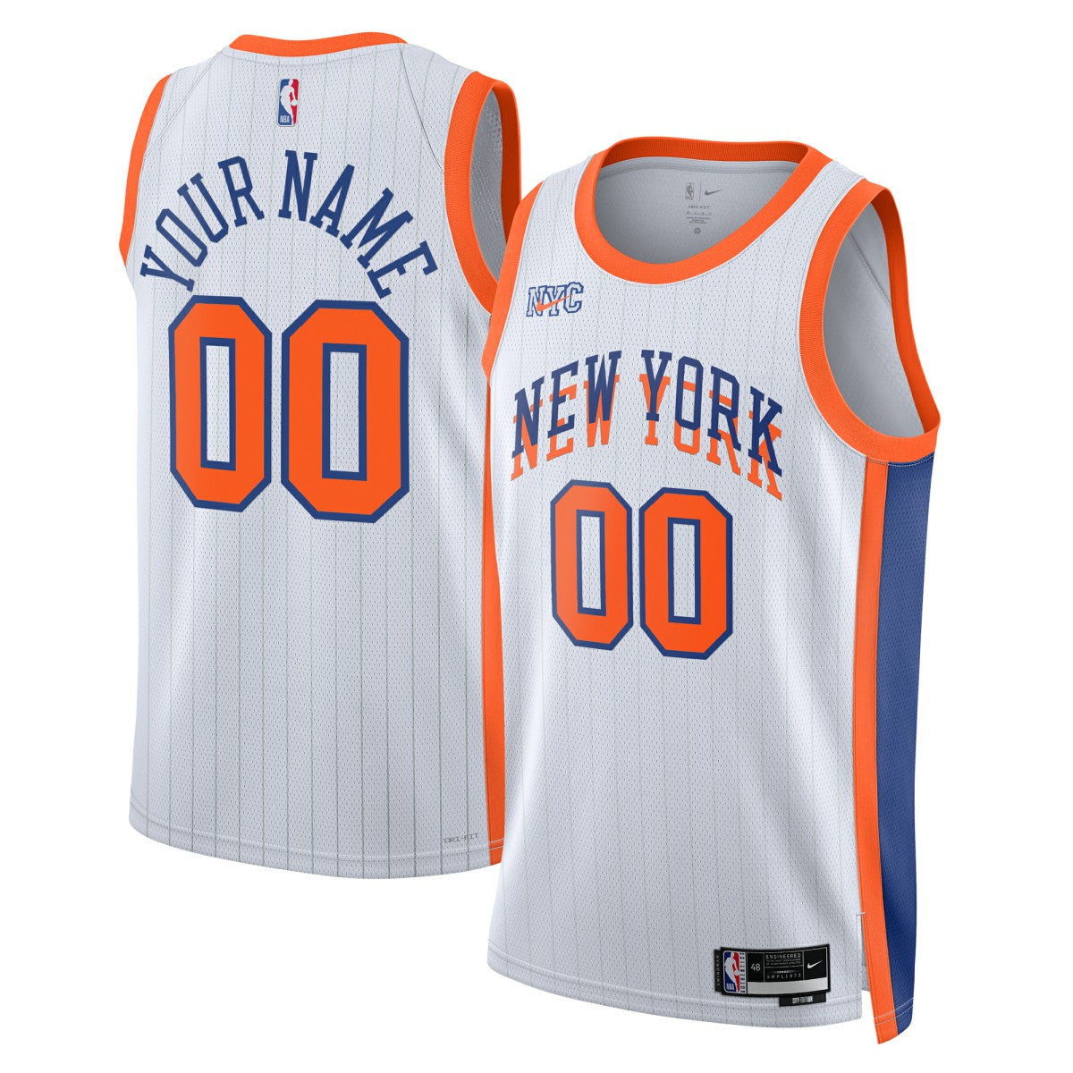 New York Knicks Unisex 2024/25 Custom Swingman Jersey - City Edition - White | Nike on sale