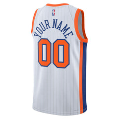 New York Knicks Unisex 2024/25 Custom Swingman Jersey - City Edition - White | Nike on sale