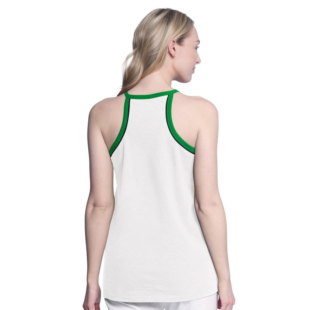 Boston Celtics G-III 4Her by Carl Banks Women's Curveball Racerback Scoop Neck Slub Tank Top - White on sale