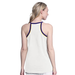 Los Angeles Lakers G-III 4Her by Carl Banks Women's Curveball Racerback Scoop Neck Slub Tank Top - White sale
