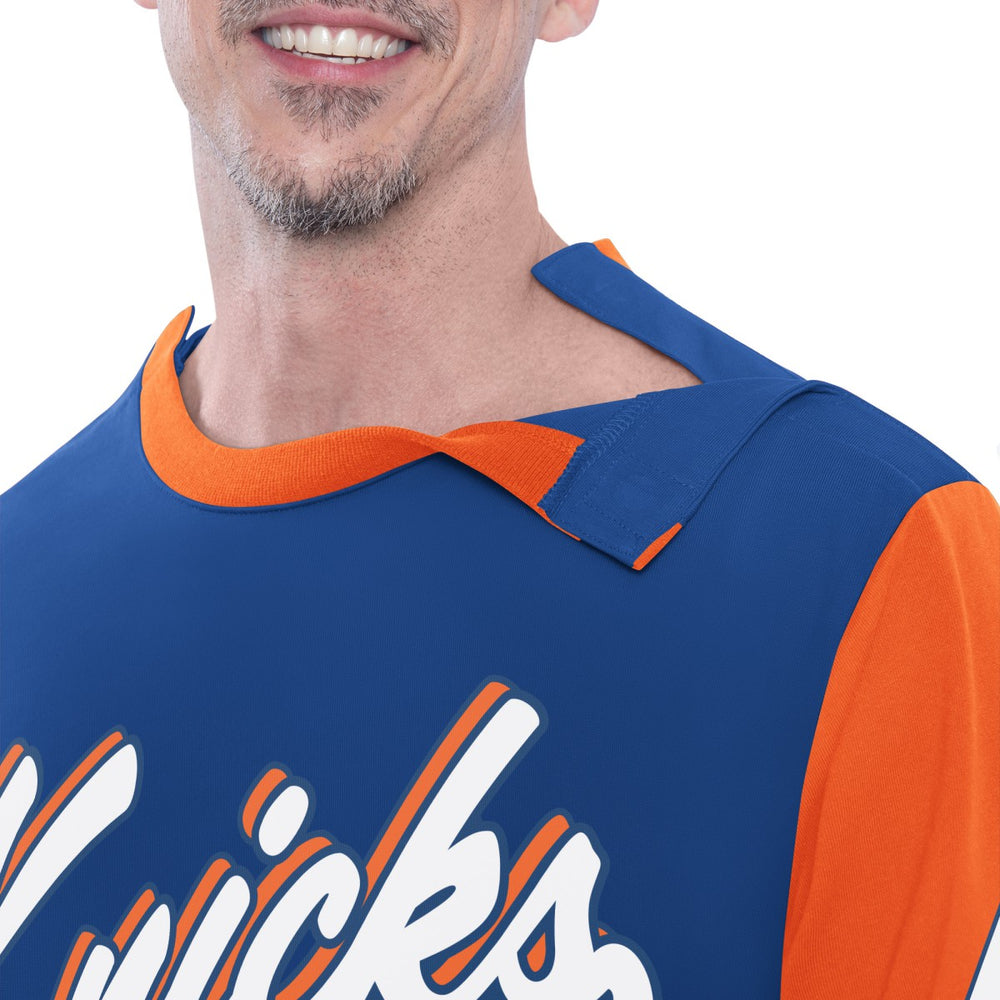 New York Knicks G-III Sports by Carl Banks Adaptive Rugby Long Sleeve Top - Blue for sale
