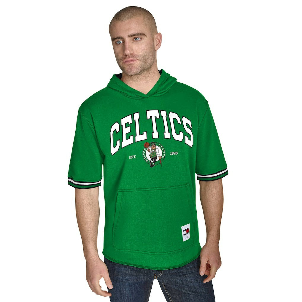 Boston Celtics Tommy Jeans Paul French Terry Short Sleeve Pullover Hoodie - Kelly Green discount