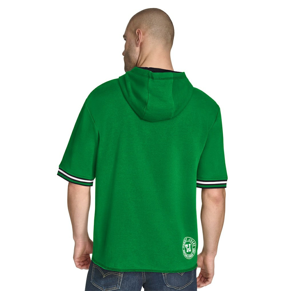 Boston Celtics Tommy Jeans Paul French Terry Short Sleeve Pullover Hoodie - Kelly Green discount