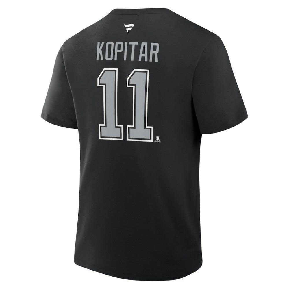 Anze Kopitar Los Angeles Kings Fanatics Authentic Stack Name & Number T-Shirt