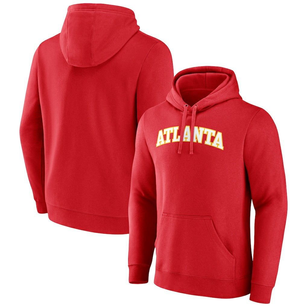 Atlanta Hawks Wordmark Pullover Hoodie - Red sale