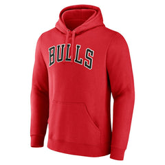 Chicago Bulls Wordmark Pullover Hoodie - Red sale
