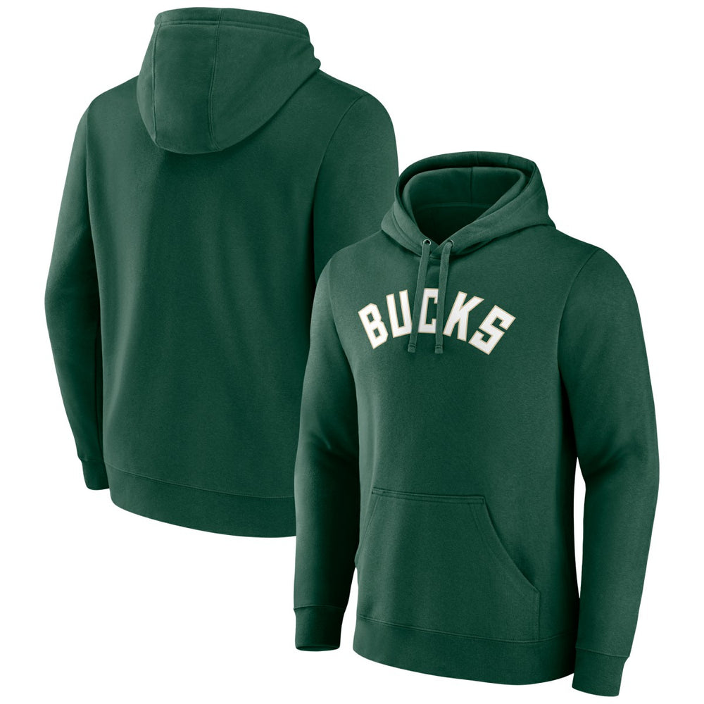 Milwaukee Bucks Wordmark Pullover Hoodie - Hunter Green shop