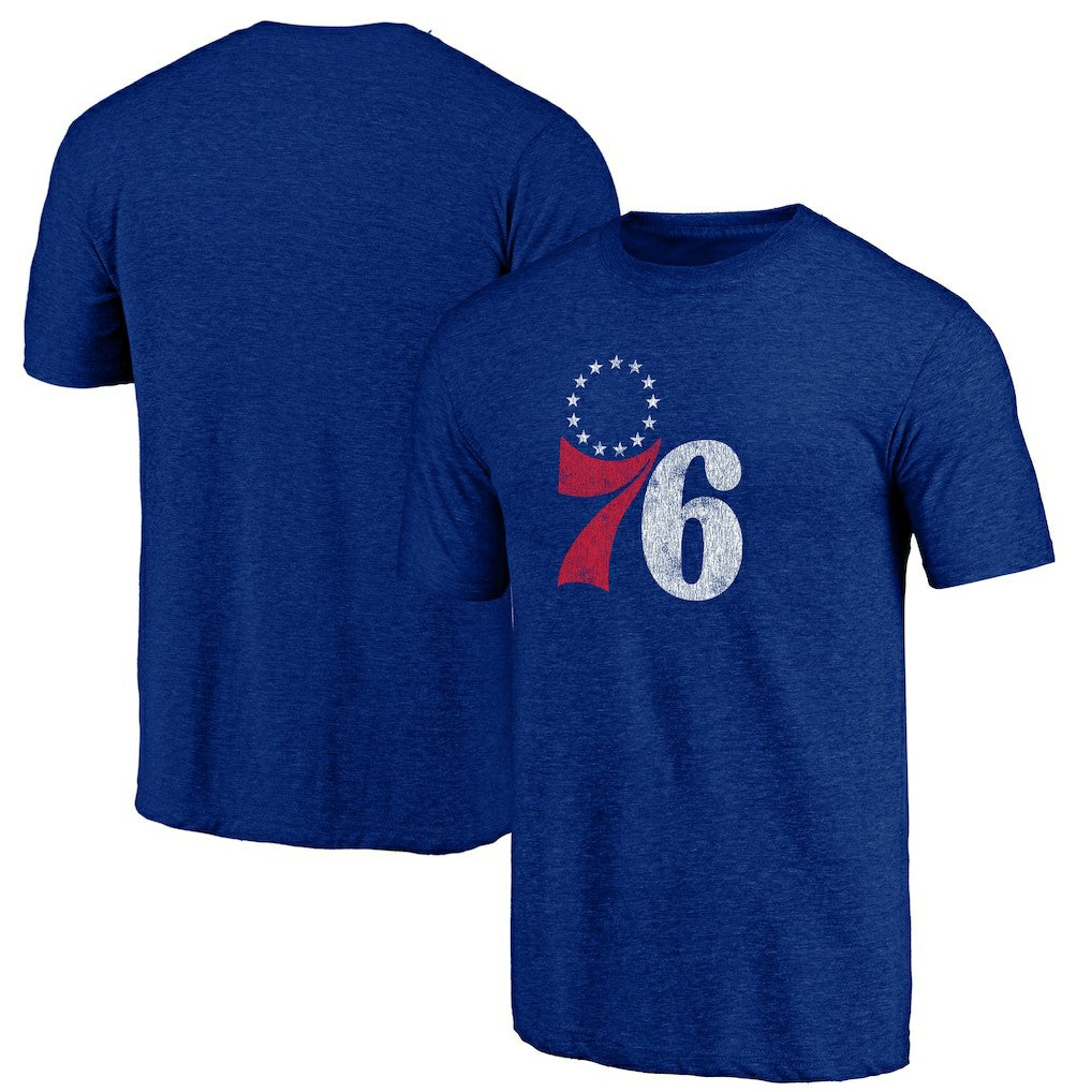 Philadelphia 76ers Distressed Tri-Blend T-Shirt - Royal online