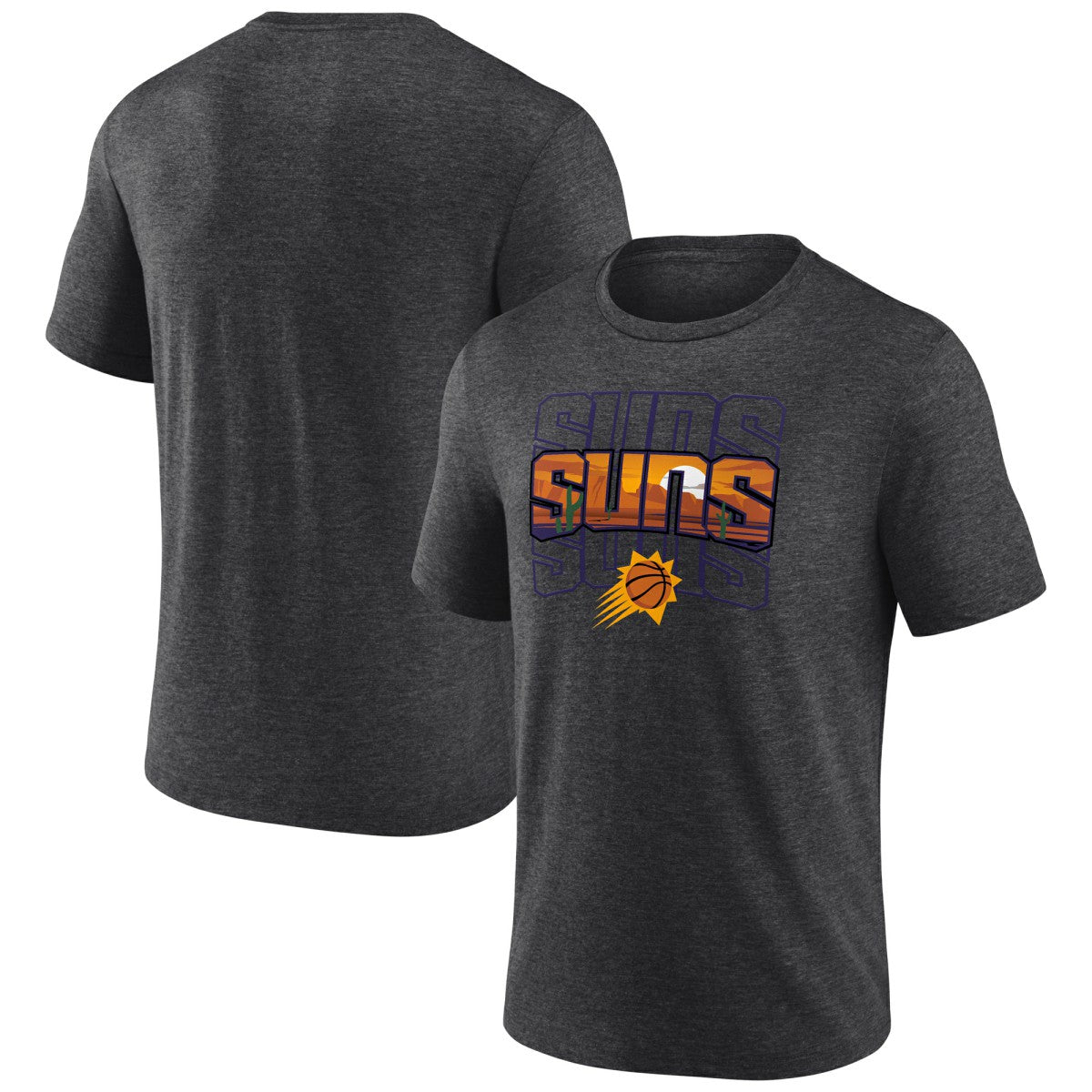Phoenix Suns Announcer Tri-Blend T-Shirt - Charcoal sale