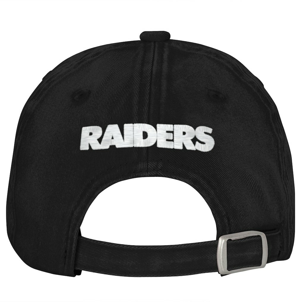 NFL Las Vegas Raiders Outerstuff Girls Youth Gridiron Adjustable Hat