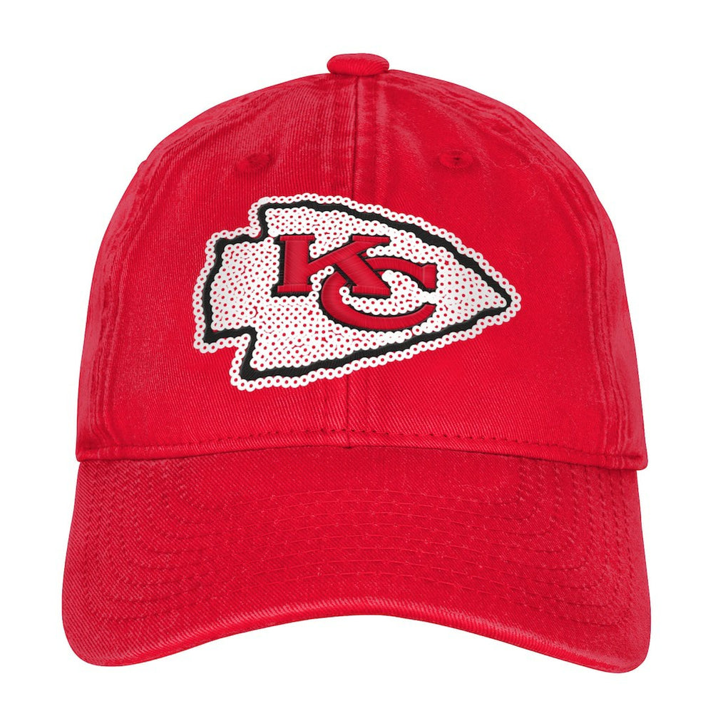 NFL Kansas City Chiefs Outerstuff Girls Youth Gridiron Adjustable Hat