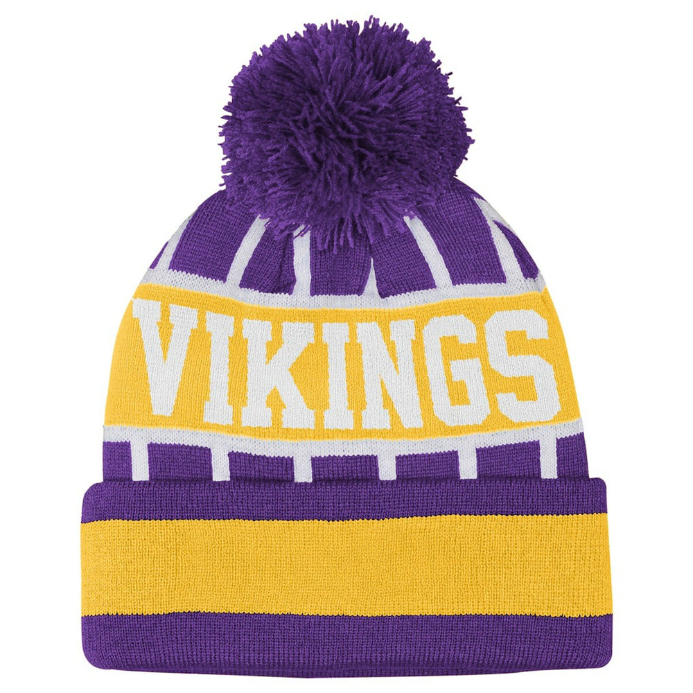 NFL Minnesota Vikings Outerstuff Youth Go Fast Cuffed Knit Hat with Pom